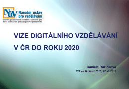 Strategie digitálního vzdělávání do roku 2020