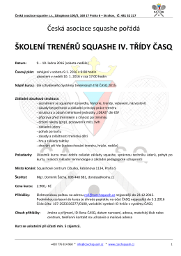 zde - Česká asociace squashe