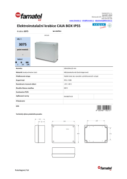 Elektroinstalační krabice CAJA BOX IP55 3075