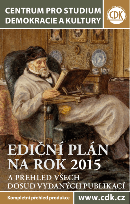 ediční plán na rok 2015 - Centrum pro studium demokracie a kultury