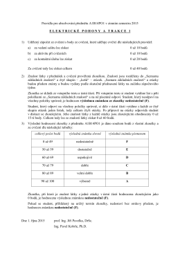 Pravidla pro absolvování předmětu A1B14PO1 v zimním semestru