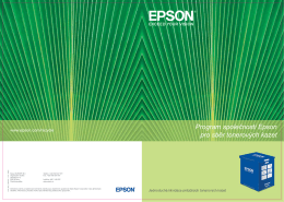Program společnosti Epson pro sběr tonerových kazet