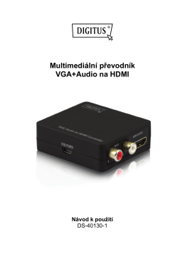 Multimediální převodník VGA+Audio na HDMI Návod k použití