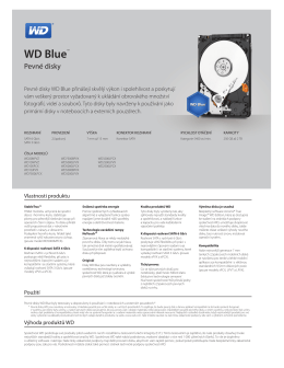 Technické údaje disků řady WD Blue Mobile
