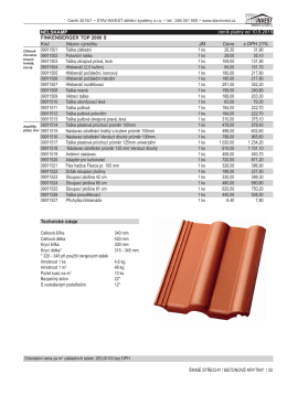 ceník platný od 10.5.2015 Orientační cena za m2 základních tašek
