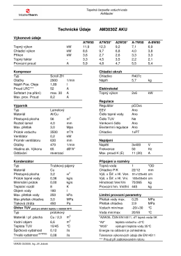 Technické Údaje AM3030Z AKU