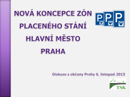 Nová koncepce zón placeného stání Hl. m. Prahy