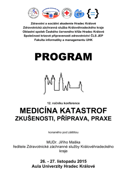 Program konference - Zdravotní a sociální akademie Hradec Králové