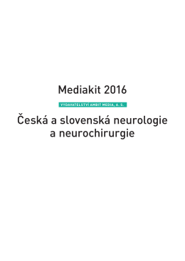 Mediakit 2016 Česká a slovenská neurologie a