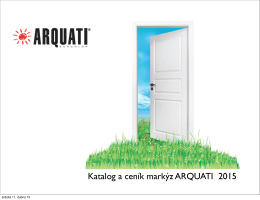 Katalog a ceník markýz ARQUATI 2015