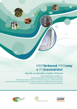Sbornik_Membranove procesy - Česká technologická platforma