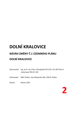 Návrh změny č.1 ÚP Dolní Kralovice