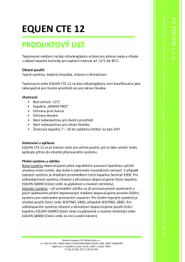 Produktový list EQUEN CTE 12 - AV