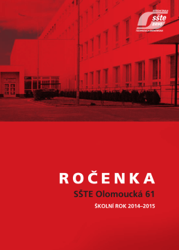 Ročenka 2014/2015 - SŠTE Brno, Olomoucká 61