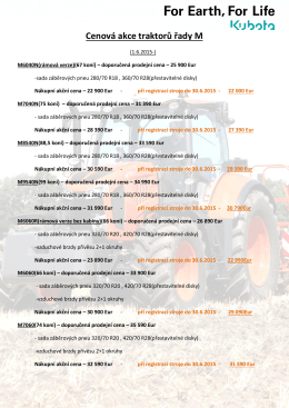 Cenová akce traktorů řady M