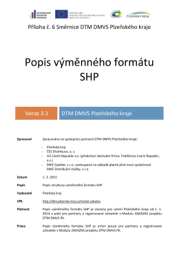 Popis výměnného formátu SHP v3.1