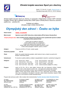 Olympijský den zdraví – Česko se hýbe