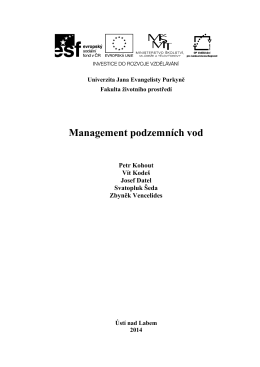 Management podzemních vod - Kohout P. - EnviMod