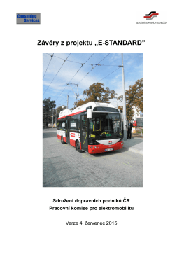 Závěry z projektu „E-STANDARD” - Sdružení dopravních podniků ČR