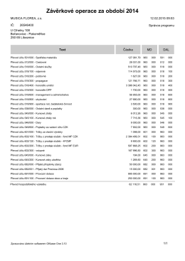 Účetní uzávěrka 2014