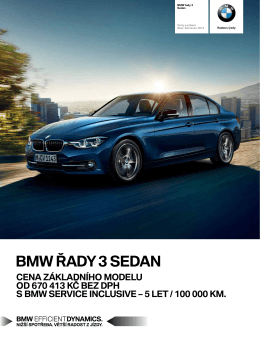 Ceník vozů BMW řady 3 Sedan