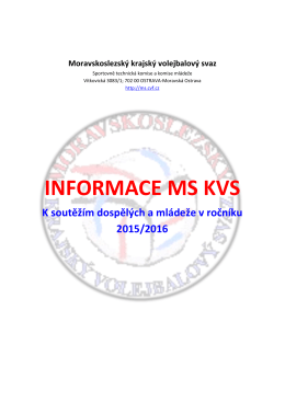 INFORMACE MS KVS