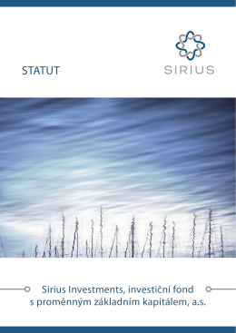STATUT - Sirius Investments