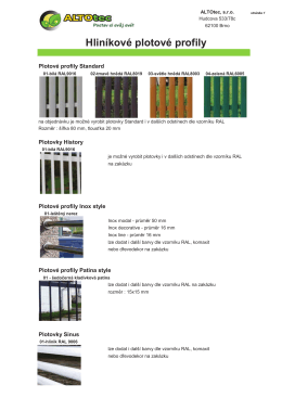 Hliníkové plotové profily