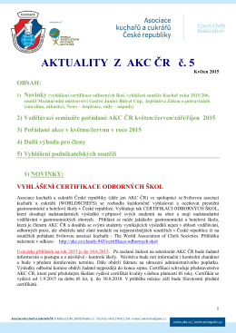 Aktuality z AKC ČR č. 5