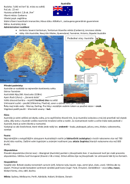 Austrálie Podnebné zóny Austrálie