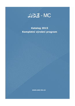 Katalog 2015 Kompletní výrobní program - Ase-mc