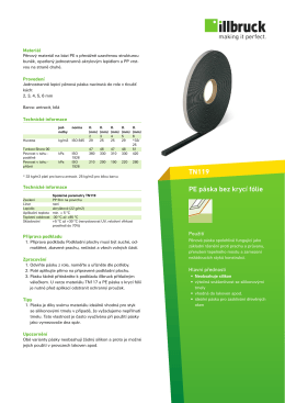 TN119 PE páska bez krycí fólie Technické listy (pdf, 135,90