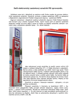 Elektronický zastávkový označník PID v Mukařově