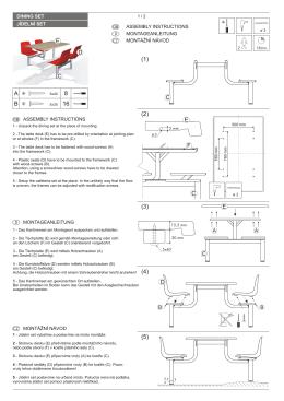Assembly instructions - dining set