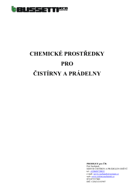 katalog chemických prostředků BUSSETTI