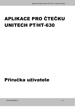 APLIKACE PRO ČTEČKU UNITECH PT/HT-630