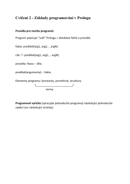 Jednoduché programy v Prologu a jejich zpracování