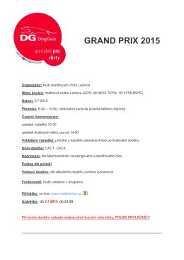 GRAND PRIX 2015 - Klub chovatelů dostihových chrtů Lednice