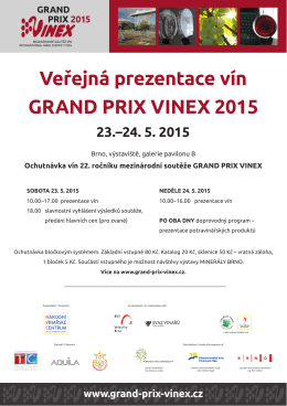 Pozvánka prezentace GRAND PRIX VINEX 2015