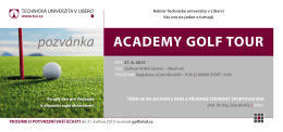 pozvánka ACADEMY GOLF TOUR