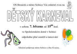 Dětský karneval . pdf - Občanské sdružení Brouček