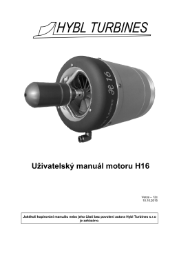 Uživatelský manuál motoru H16