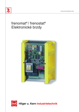 frenomat® / frenostat® Elektronické brzdy