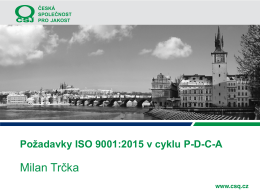 Seminar CSJ Cyklus PDCA a ISO 9001:2015