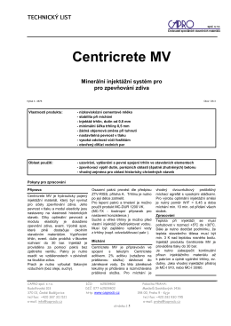 Centricrete MV - CAPRO spol. s ro