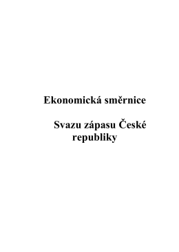 Ekonomická směrnice Svazu zápasu České republiky