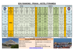 EDU RANKING - PRAHA - HOTEL PYRAMIDA