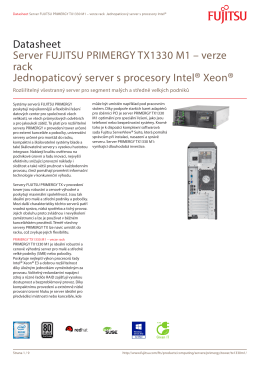 Datasheet Server FUJITSU PRIMERGY TX1330 M1 – verze rack