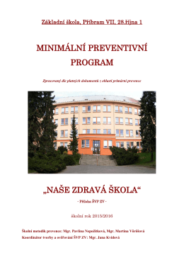 MPP 2015-2016 - Základní škola Příbram VII, 28. října 1
