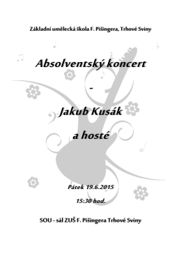 Absolventský koncert - Jakub Kusák a hosté